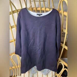 COS Navy Blue Sweater Size X small W/ 3/4 Quarter Sleeves